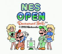 NES Open Tournament Golf title screenshot